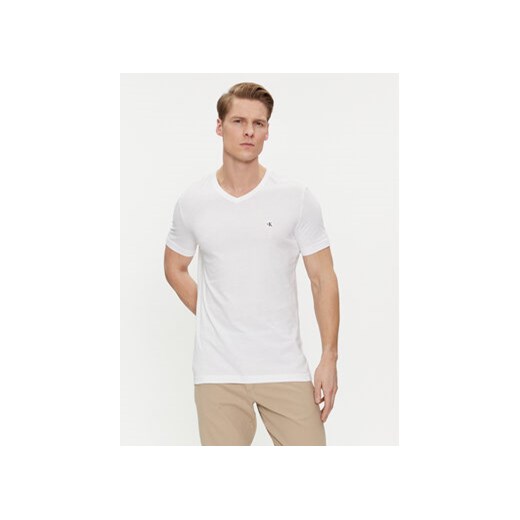 Calvin Klein Jeans T-Shirt Embro Badge J30J325212 Biały Slim Fit L MODIVO