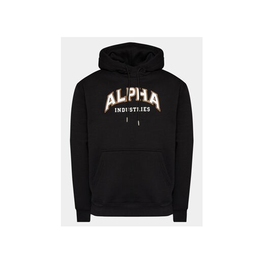 Alpha Industries Bluza College 146331 Czarny Regular Fit ze sklepu MODIVO w kategorii Bluzy męskie - zdjęcie 170009459