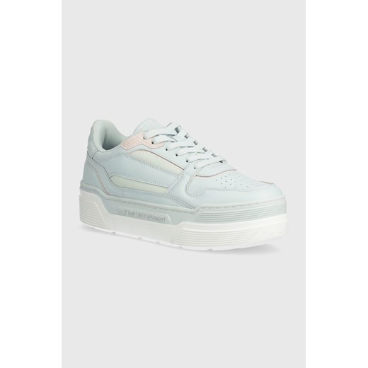 EA7 Emporio Armani sneakersy kolor niebieski ze sklepu ANSWEAR.com w kategorii Buty sportowe damskie - zdjęcie 170010637