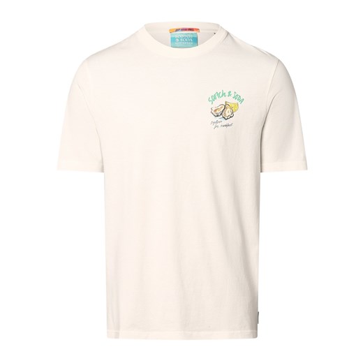 T-shirt męski SCOTCH&SODA wiosenny z krótkim rękawem w nadruki 