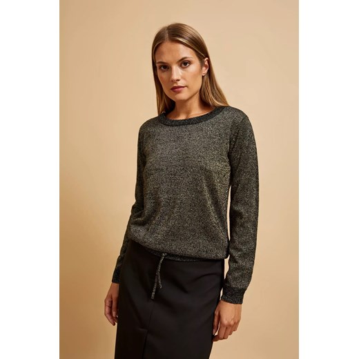 Sweter z metaliczną nitką czarny ze sklepu Moodo.pl w kategorii Swetry damskie - zdjęcie 170025099