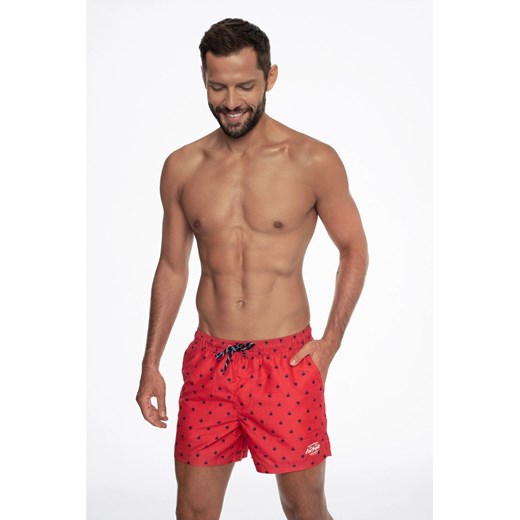 Szorty kąpielowe męskie Zair Henderson czerwone 41321 ze sklepu piubiu_pl w kategorii Kąpielówki - zdjęcie 170029559
