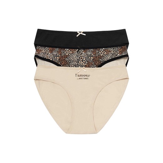 Majtki damskie Henderson 3 pary MI-MI 36508 czarny wzór beż Henderson Ladies M piubiu_pl