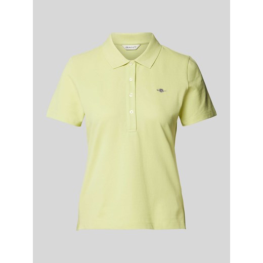Koszulka polo o kroju slim fit z wyhaftowanym logo ze sklepu Peek&Cloppenburg  w kategorii Bluzki damskie - zdjęcie 170038519