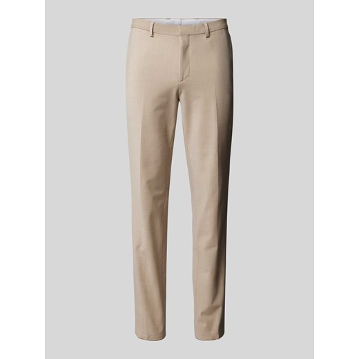 Spodnie o kroju regular fit z zakładkami w pasie model ‘Hesten’ ze sklepu Peek&Cloppenburg  w kategorii Spodnie męskie - zdjęcie 170038808