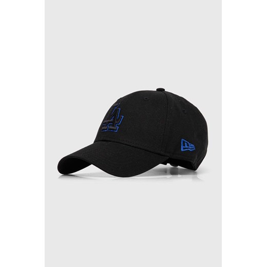 New Era czapka z daszkiem bawełniana kolor czarny z aplikacją LOS ANGELES DODGERS ze sklepu PRM w kategorii Czapki z daszkiem damskie - zdjęcie 170039415