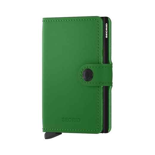 Secrid portfel skórzany Miniwallet Matte Bright Green kolor zielony ze sklepu PRM w kategorii Portfele damskie - zdjęcie 170039547