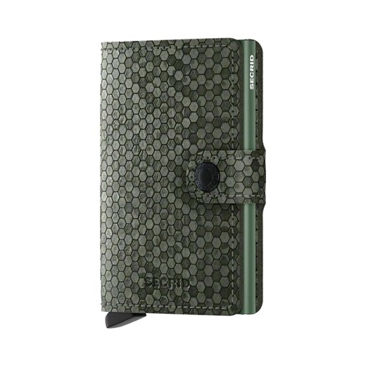 Secrid portfel skórzany Miniwallet Hexagon Green kolor zielony ze sklepu PRM w kategorii Portfele damskie - zdjęcie 170039555