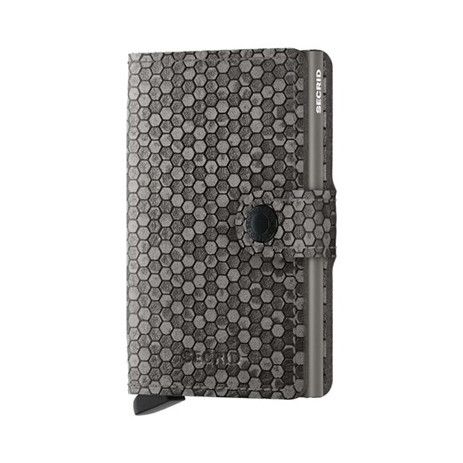 Secrid portfel skórzany Miniwallet Hexagon Grey kolor szary ze sklepu PRM w kategorii Portfele damskie - zdjęcie 170039557