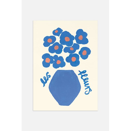 H & M - Les Fleurs Plakat - Niebieski ze sklepu H&M w kategorii Plakaty - zdjęcie 170039696