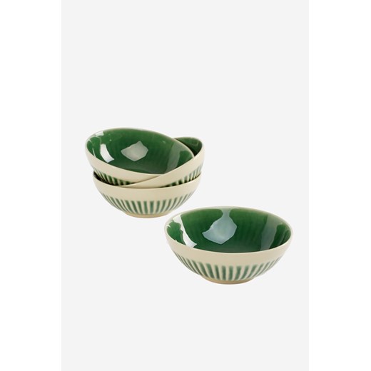 H & M - Zestaw 4 Ceramicznych Misek - Zielony ze sklepu H&M w kategorii Miski - zdjęcie 170039859