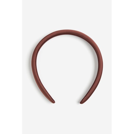 H & M - Sztywna watowana opaska do włosów - Brązowy ze sklepu H&M w kategorii Opaski damskie - zdjęcie 170040006