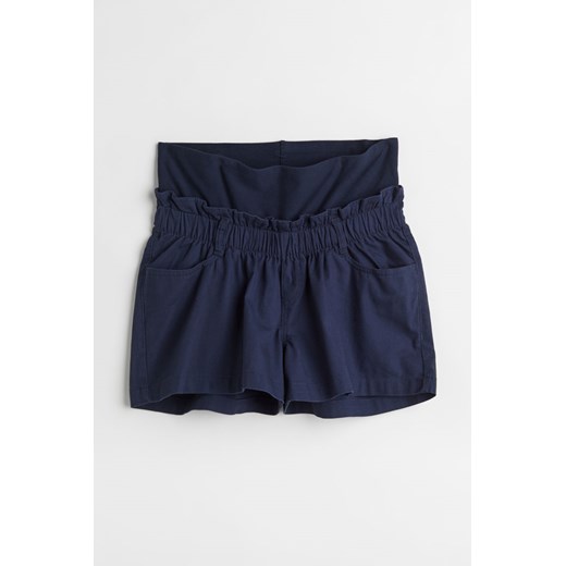 H & M - MAMA Szorty z diagonalu - Niebieski ze sklepu H&M w kategorii Spodenki ciążowe - zdjęcie 170040038