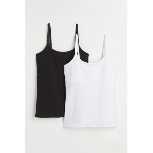 H & M - MAMA Top dla karmiącej 2-pak - Biały ze sklepu H&M w kategorii Bluzki ciążowe - zdjęcie 170040126