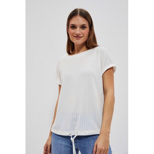 Bluzka damska ze strukturalnej tkaniny biały ze sklepu 5.10.15 w kategorii Bluzki damskie - zdjęcie 170043586