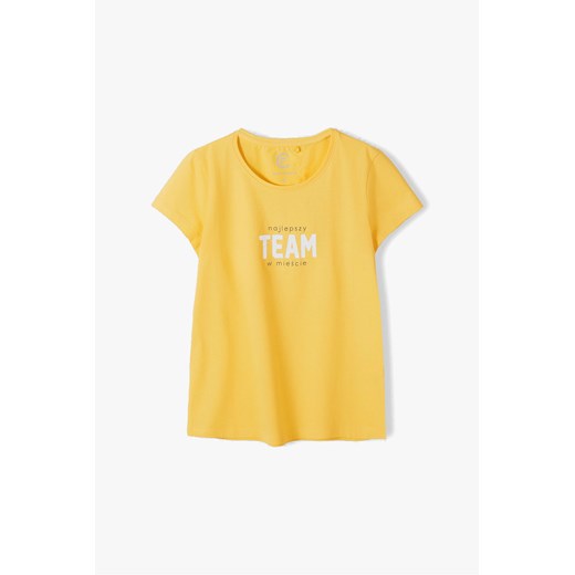 Bawełniany t-shirt damski z napisem - Najlepszy Team w mieście Family Concept By 5.10.15. XS promocyjna cena 5.10.15
