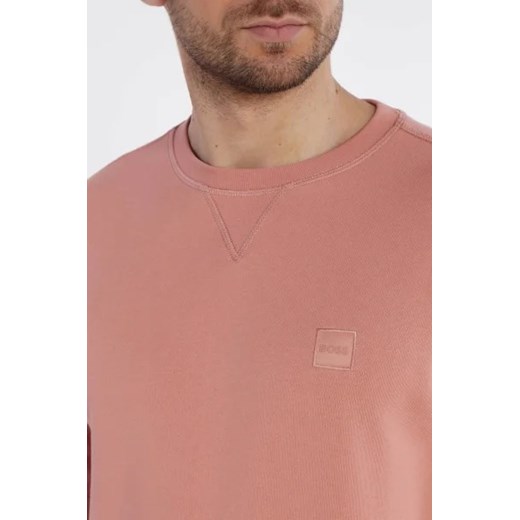 Bluza męska różowa BOSS HUGO casual bawełniana