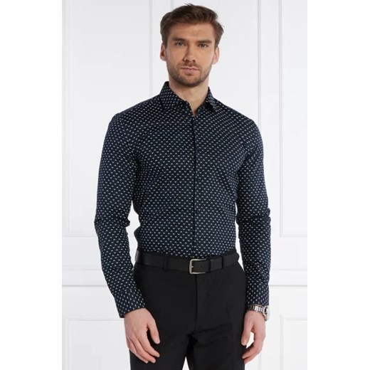 HUGO Koszula Kenno | Slim Fit | z dodatkiem lnu 43 wyprzedaż Gomez Fashion Store