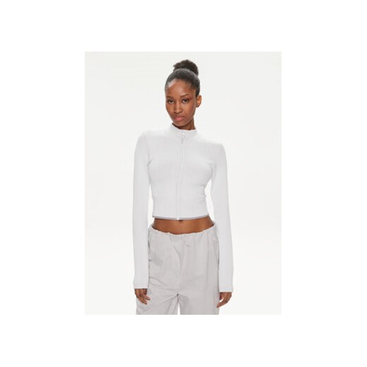 Calvin Klein Performance Bluza 00GWS4J406 Biały Slim Fit ze sklepu MODIVO w kategorii Bluzy damskie - zdjęcie 170045058