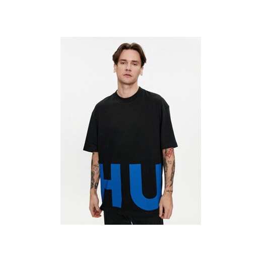 Hugo T-Shirt Nannavaro 50509840 Czarny Oversize ze sklepu MODIVO w kategorii T-shirty męskie - zdjęcie 170045077
