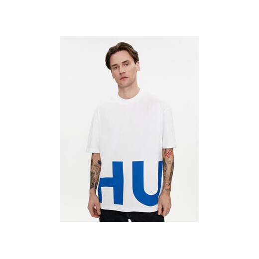 Hugo T-Shirt Nannavaro 50509840 Biały Oversize ze sklepu MODIVO w kategorii T-shirty męskie - zdjęcie 170045245