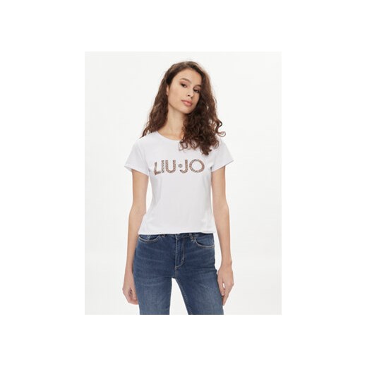 Liu Jo T-Shirt VA4105 JS003 Biały Regular Fit ze sklepu MODIVO w kategorii Bluzki damskie - zdjęcie 170045485