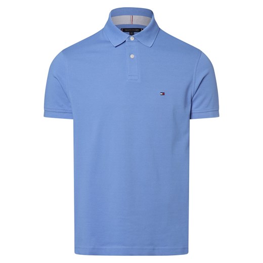 Tommy Hilfiger Męska koszulka polo Mężczyźni Bawełna niebieski jednolity ze sklepu vangraaf w kategorii T-shirty męskie - zdjęcie 170049048