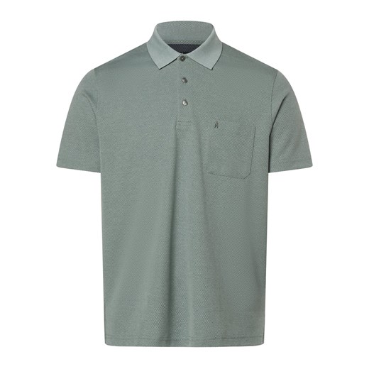 Ragman Męska koszulka polo Mężczyźni miętowy wzorzysty ze sklepu vangraaf w kategorii T-shirty męskie - zdjęcie 170049055