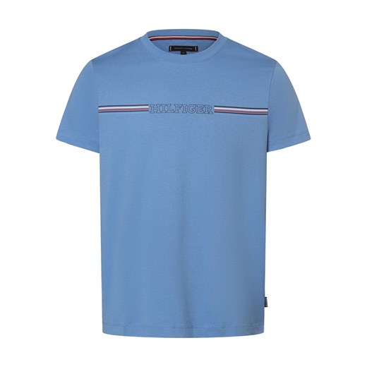 Tommy Hilfiger Koszulka męska Mężczyźni Bawełna niebieski nadruk ze sklepu vangraaf w kategorii T-shirty męskie - zdjęcie 170049109