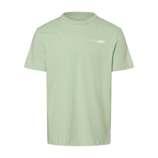 Tom Tailor Koszulka męska Mężczyźni Bawełna seledynowy jednolity ze sklepu vangraaf w kategorii T-shirty męskie - zdjęcie 170049157