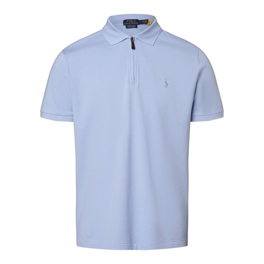 Polo Ralph Lauren Męska koszulka polo Mężczyźni Bawełna niebieski jednolity ze sklepu vangraaf w kategorii T-shirty męskie - zdjęcie 170049218