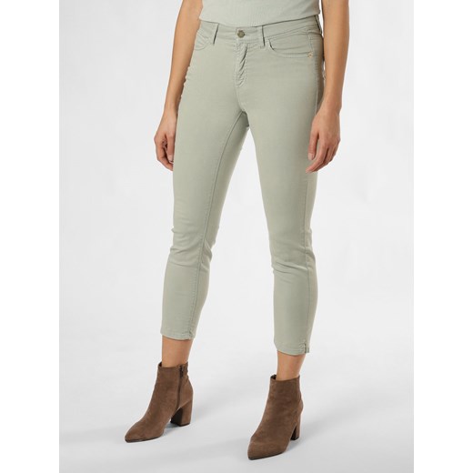 Cambio Spodnie - Piper Kobiety Bawełna seledynowy jednolity ze sklepu vangraaf w kategorii Spodnie damskie - zdjęcie 170049386