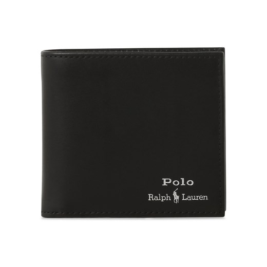 Polo Ralph Lauren Skórzany portfel męski Mężczyźni skóra czarny jednolity ze sklepu vangraaf w kategorii Portfele męskie - zdjęcie 170049407