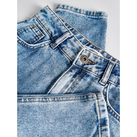 Reserved spodnie chłopięce niebieskie z tkaniny 