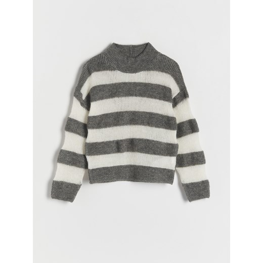 Reserved - Sweter w paski - wielobarwny ze sklepu Reserved w kategorii Swetry dziewczęce - zdjęcie 170052635