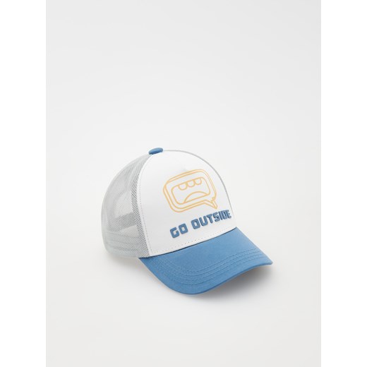 Reserved - Kolorowa czapka z daszkiem - biały ze sklepu Reserved w kategorii Czapki dziecięce - zdjęcie 170052667