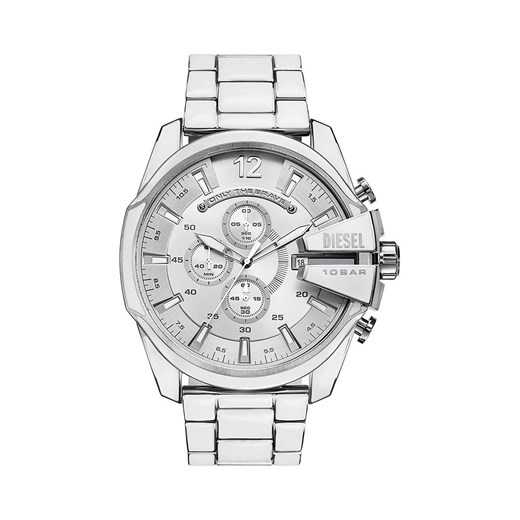 Diesel zegarek męski kolor srebrny ze sklepu ANSWEAR.com w kategorii Zegarki - zdjęcie 170054586
