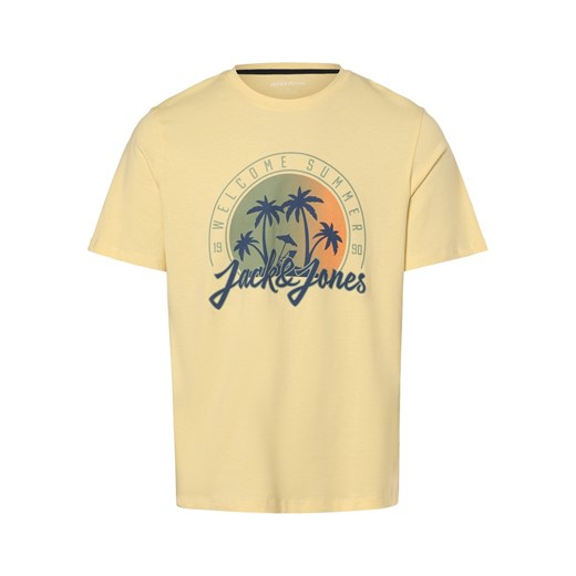 Jack & Jones Koszulka męska - JJSummer Mężczyźni Bawełna waniliowy jednolity Jack & Jones M vangraaf