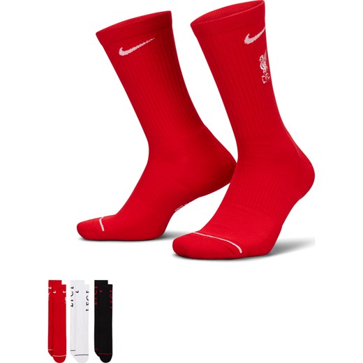 Skarpety Liverpool Nike Everyday (3 pary) - Wielokolorowe ze sklepu Nike poland w kategorii Skarpetki dziecięce - zdjęcie 170057516