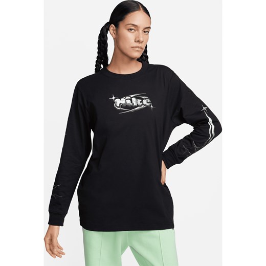 Damski T-shirt z długim rękawem Nike Sportswear - Czerń ze sklepu Nike poland w kategorii Bluzki damskie - zdjęcie 170057646