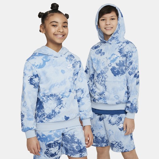 Bluza z kapturem dla dużych dzieci Nike Sportswear Club Fleece - Niebieski ze sklepu Nike poland w kategorii Bluzy chłopięce - zdjęcie 170057809