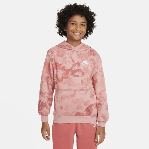 Bluza z kapturem dla dużych dzieci Nike Sportswear Club Fleece - Różowy Nike XS Nike poland