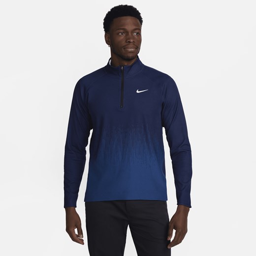 Męska koszulka do golfa z zamkiem 1/2 Dri-FIT ADV Nike Tour - Niebieski Nike XL Nike poland
