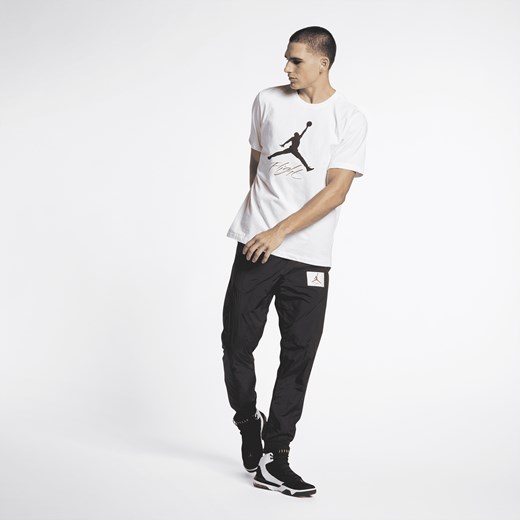 T-shirt męski biały Jordan z krótkimi rękawami