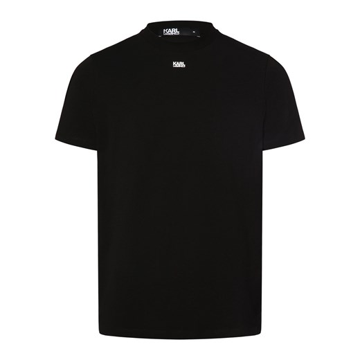 KARL LAGERFELD Koszulka męska Mężczyźni Bawełna czarny jednolity ze sklepu vangraaf w kategorii T-shirty męskie - zdjęcie 170058537