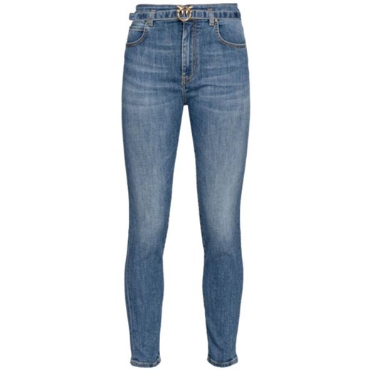 spodnie damskie  pinko 100161 a0zt pjz niebieski ze sklepu Royal Shop w kategorii Jeansy damskie - zdjęcie 170062508