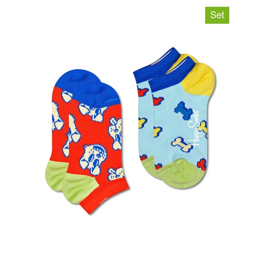 Happy Socks Skarpety (2 pary) w kolorze błękitno-czerwonym ze sklepu Limango Polska w kategorii Skarpetki dziecięce - zdjęcie 170071206