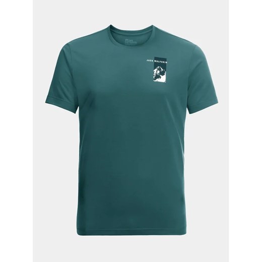 Jack Wolfskin T-Shirt Vonnan 1809941 Zielony Regular Fit ze sklepu MODIVO w kategorii T-shirty męskie - zdjęcie 170071987