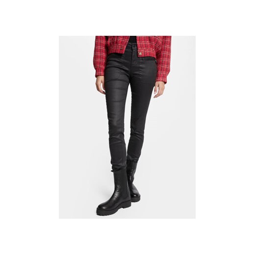 Morgan Spodnie materiałowe 241-PMASA Czarny Slim Fit ze sklepu MODIVO w kategorii Spodnie damskie - zdjęcie 170072127