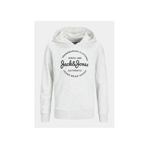 Jack&Jones Junior Bluza Forest 12249715 Biały Standard Fit Jack&jones Junior 176 MODIVO